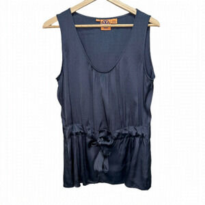 Tory Burch Silk Sleeveless Top with Tie Waist Size 12